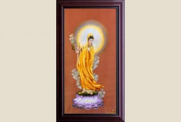 Tác phẩm tranh thêu: PHẬT QUAN ÂM