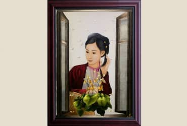 Tác phẩm chân dung thêu tay: DUYÊN THẦM