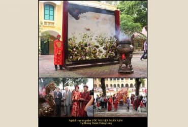 Lễ Dâng Tặng Tranh Thêu -Ước Nguyện 1000 Năm Thăng Long-