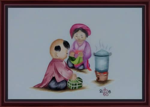 GIÚP MẸ GÓI BÁNH CHƯNG